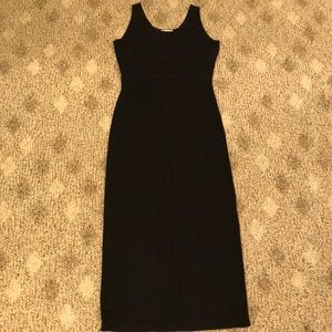 Long black tank top dress